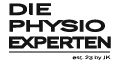 Logo der Physiotherapie-Praxis in Wuppertal: ein klares weisses Rechteck mit dem Namen Die Physio Experten by JK